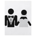 bridegroom and bride marriage icon flyers