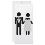 bridegroom and bride wedding icon rack cards