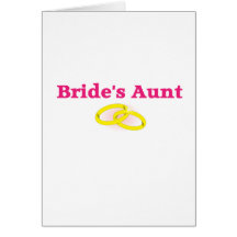Bride's Aunt / Bride's Auntie Greeting Card