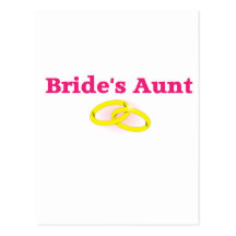 Bride's Aunt / Bride's Auntie Postcards