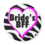 Brides BFF (Heart Zebra Print) magnets