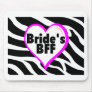 Brides BFF (Heart Zebra Print) Mouse Pad