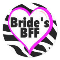 Brides BFF (Heart Zebra Print)