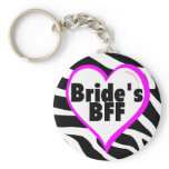 Brides BFF Zebra Stripes keychains