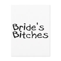 Bride's Bitches (Blk) Postcard
