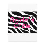 Brides Crew (Zebra Stripes) postcards