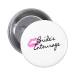 Brides Entourage Lips Pinback Buttons