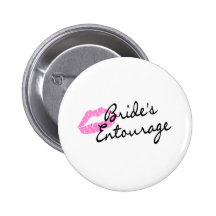 Brides Entourage Lips Pinback Buttons