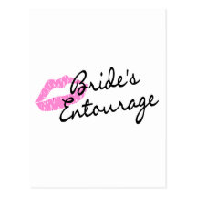 Brides Entourage Lips Postcard