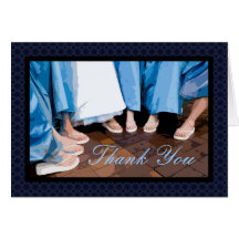 Bride's Feet Bridesmaid Thank You Card