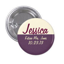 Bride's Name Tag Buttons