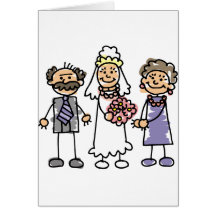 Brides Parents Wedding Day Before Ceremony Greeting Card