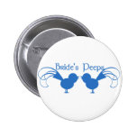 Bride's Peeps/ Blue Pinback Buttons