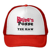 Bride's Posse Bachelorette Party Tshirts Trucker Hat