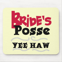 Bride's Posse Bachelorette Party Tshirts Mousepads