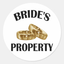 Bride's Property Sticker