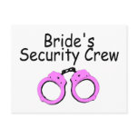 Brides Security Crew (Handcuffs) postcards