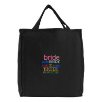 Bride's Tote Bag Embroidered and Colourful
