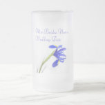 Brides Wedding Glass - Purple Iris Flower Mug