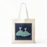Bridesmaid Bag Aqua Blue Gowns Navy Background
