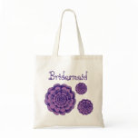 Bridesmaid Bag Purple Flowers