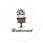 Bridesmaid Cake stickers