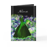 Bridesmaid Card EMERALD GREEN Gown on Flower Cloud