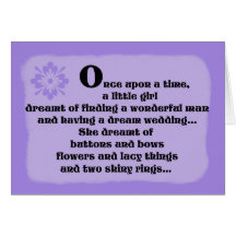 Bridesmaid Card -- Once Upon a Time in Purple