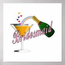 Bridesmaid Champagne Toast Poster