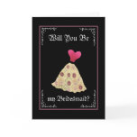 Bridesmaid Fall Wedding Invitation Flowered Gown cards