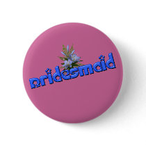 Bridesmaid Flower Bouquet Button Pin