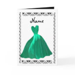 BRIDESMAID Invitation - COOL GREEN Leaf Gown