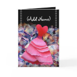 Bridesmaid Invitation PINK Gown on Flower Cloud Cards