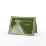 Bridesmaid Invitation - Sage & Olive Green Gowns Card
