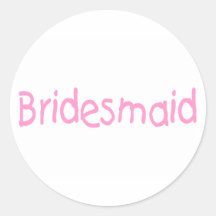 Bridesmaid (Pink) Sticker
