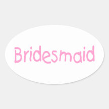 Bridesmaid (Pink) Stickers