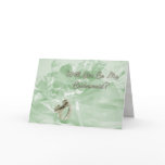 Bridesmaid Request Mint Greeting Cards