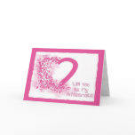 Bridesmaid Request Pink Heart Greeting Cards