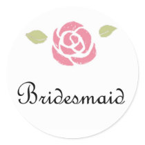 Bridesmaid Rose Stickers