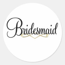 Bridesmaid Round Stickers