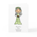 Bridesmaid Sketch, Thank You cards