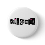 Bridesmaid (Sq Blk) buttons