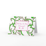 Bridesmaid Swirls cards