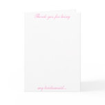 Bridesmaid Thank You Card