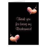 Bridesmaid Thank You Card Heart Strings