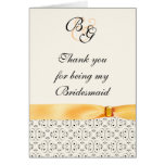 Bridesmaid Thank You Card Topaz Wedding Set