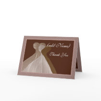 Bridesmaid Thank You - Gold and Brown Gowns