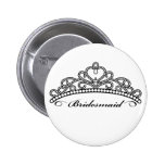 Bridesmaid Tiara Button