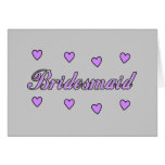 Bridesmaid Wedding Hearts Cards