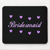 Bridesmaid Wedding Hearts mousepads
